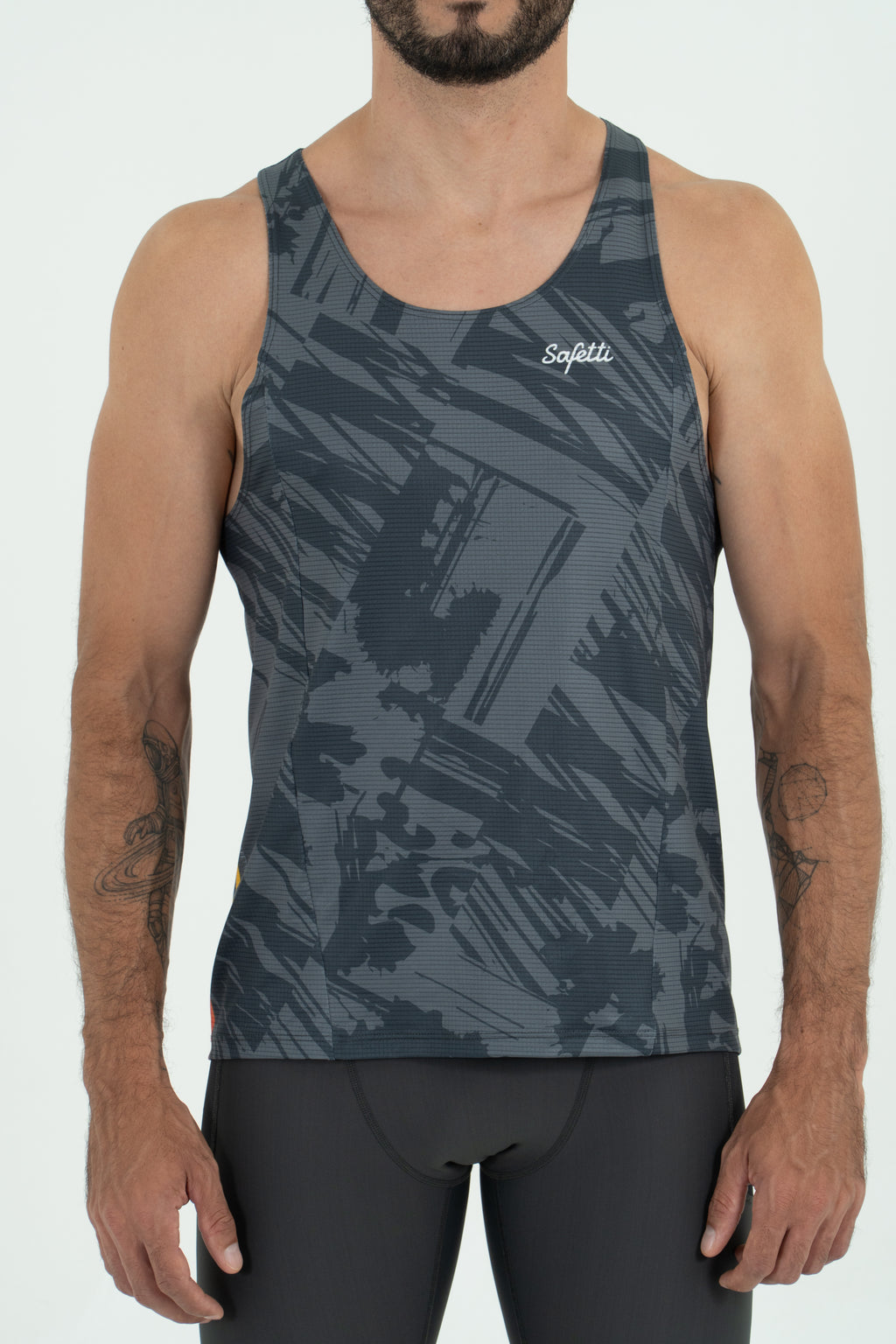 Camiseta Manga Sisa Grunge Gray