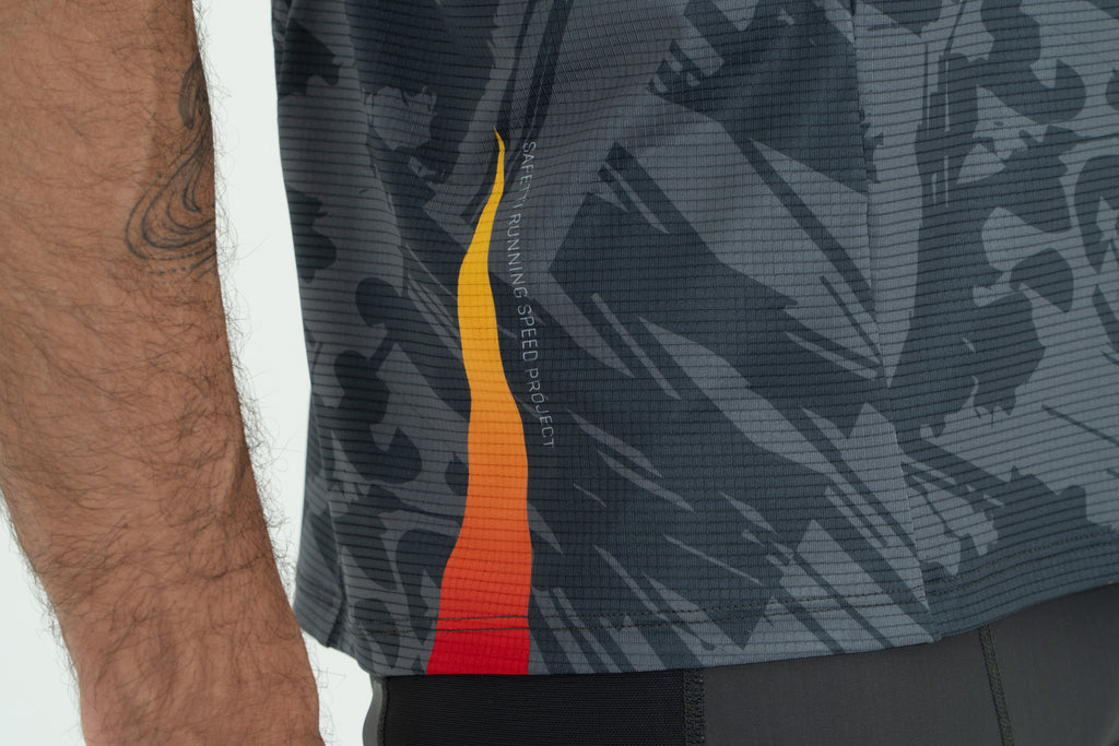 Camiseta Manga Sisa Grunge Gray