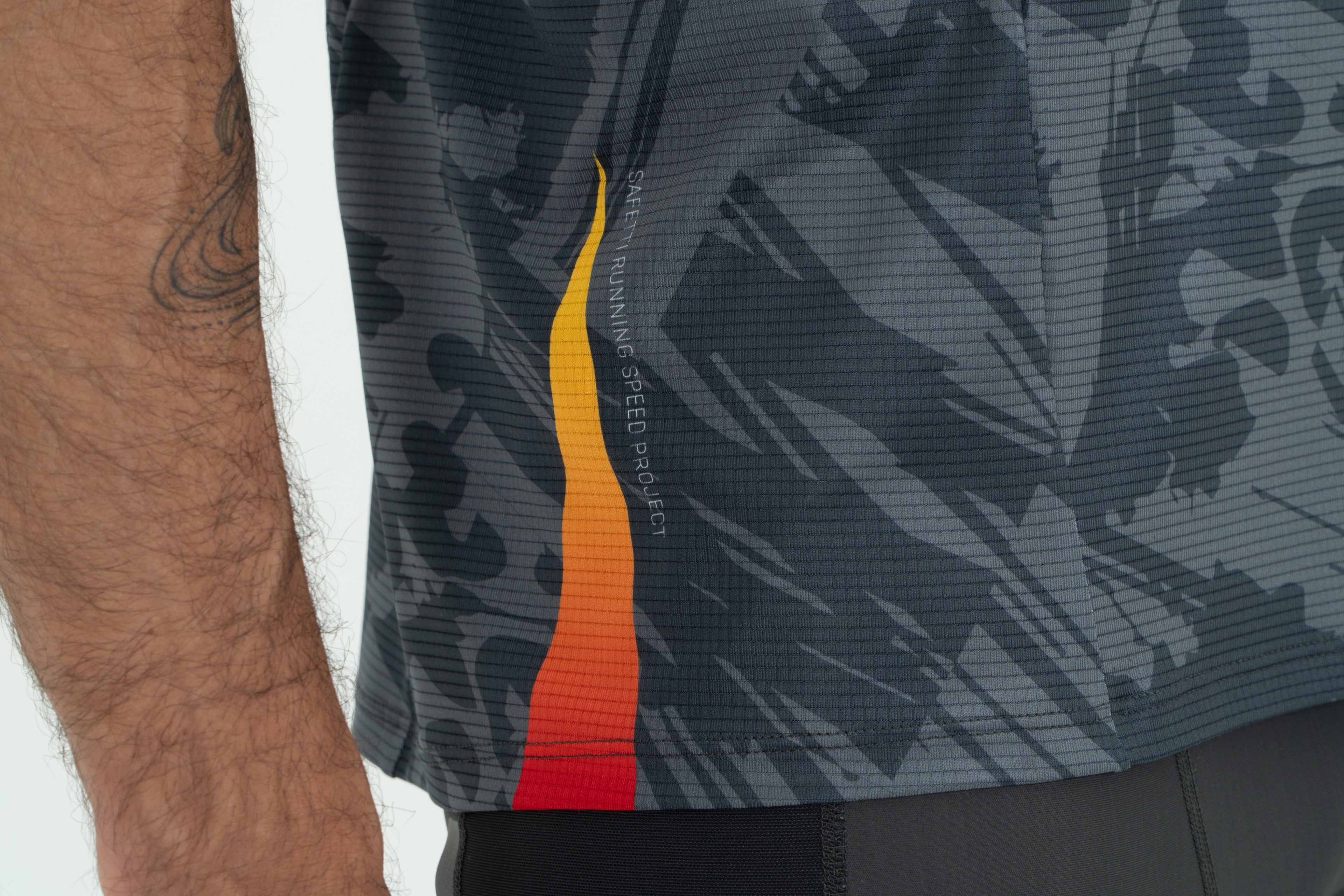 Camiseta Manga Sisa Grunge Gray