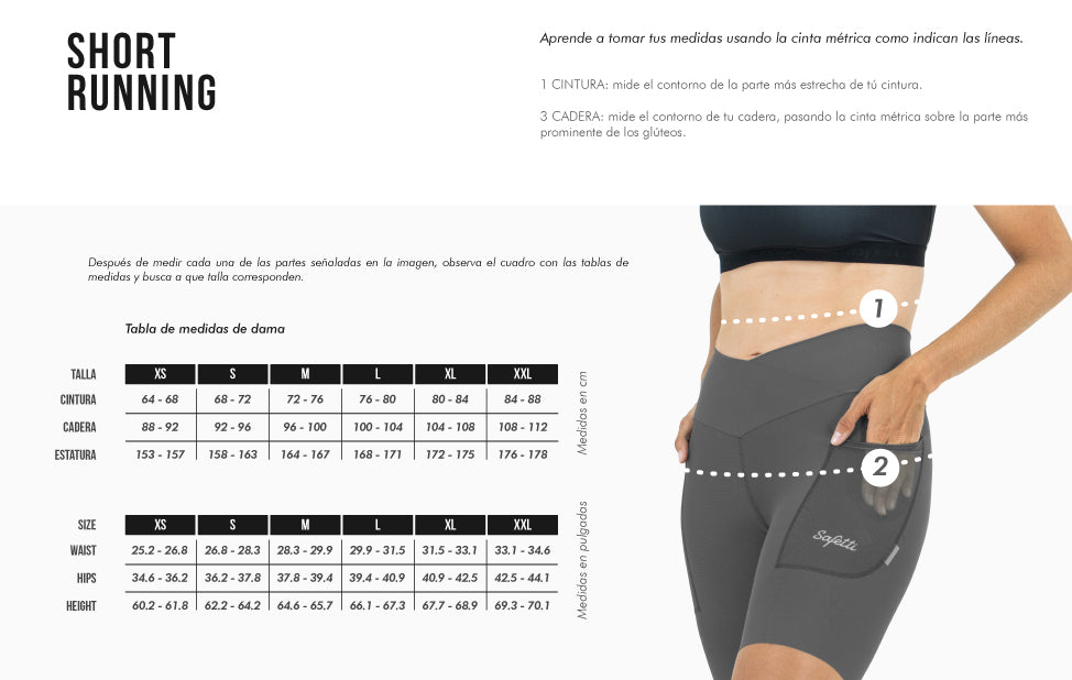 Short Titán Plomo Mujer