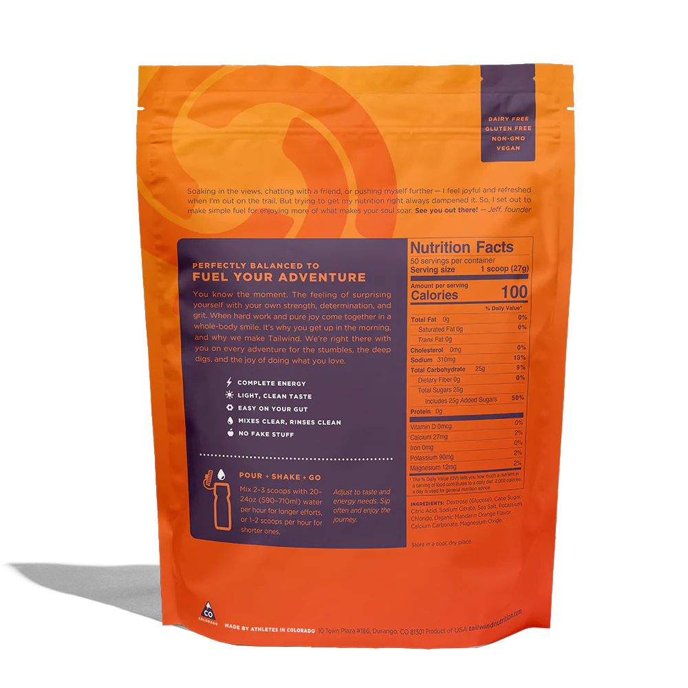 Endurance Fuel Mandarina - Tailwind 30 Porciones