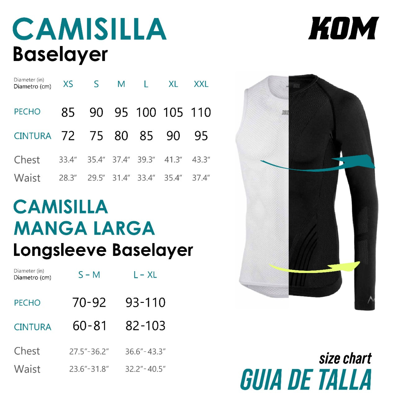 Camisilla Interior Kom Manga Larga