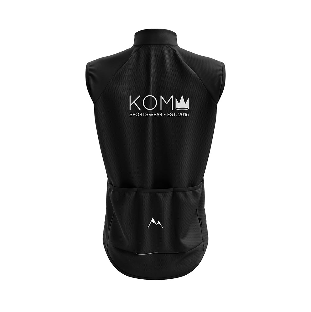 Chaleco Cortaviento Unisex KOM Negro