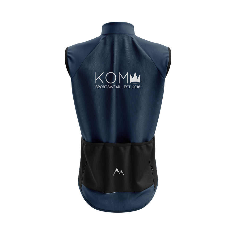 Chaleco Cortaviento Unisex KOM Azul