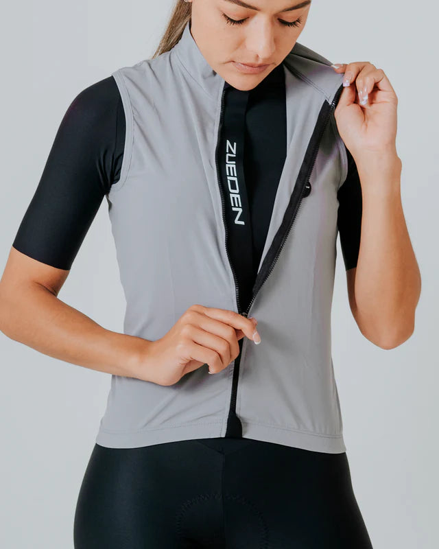 Chaleco Ciclismo Dama Cyclone Gris Platinum