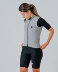 Chaleco Ciclismo Dama Cyclone Gris Platinum